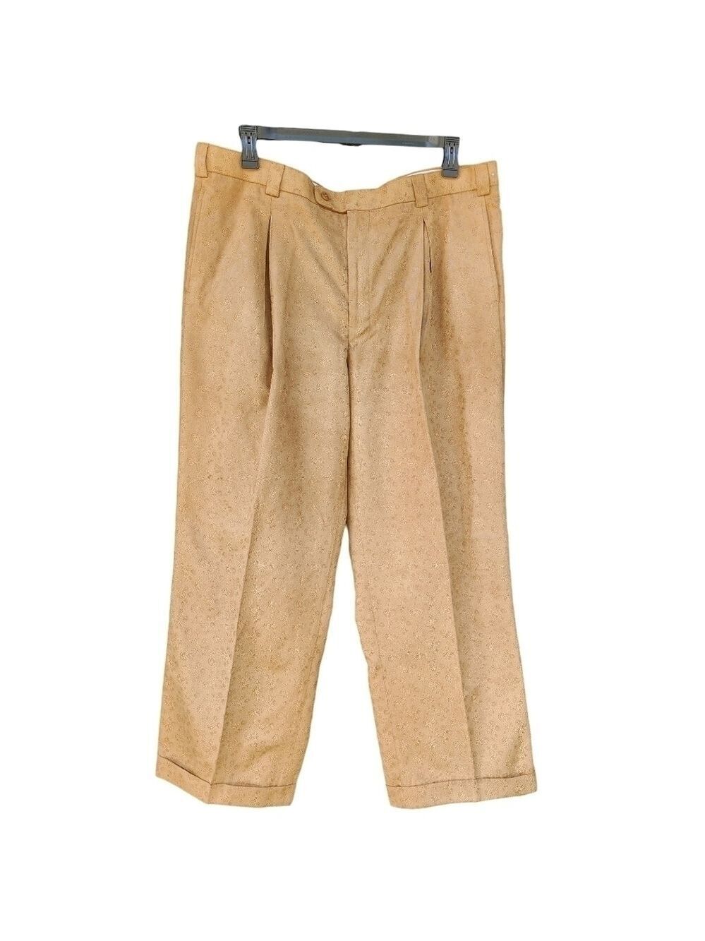 Stacy Adams sz 40L khaki soft dress Atomic design slacks pants workwear business